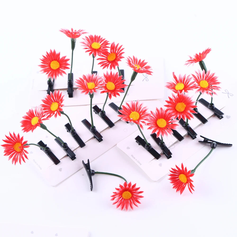 10/30/50Pcs/Lot Fashion Cute Funny Plant Butterfly Hairpin Women Girl Creative Grass Flower Mushroom Clip Headwear Accessories