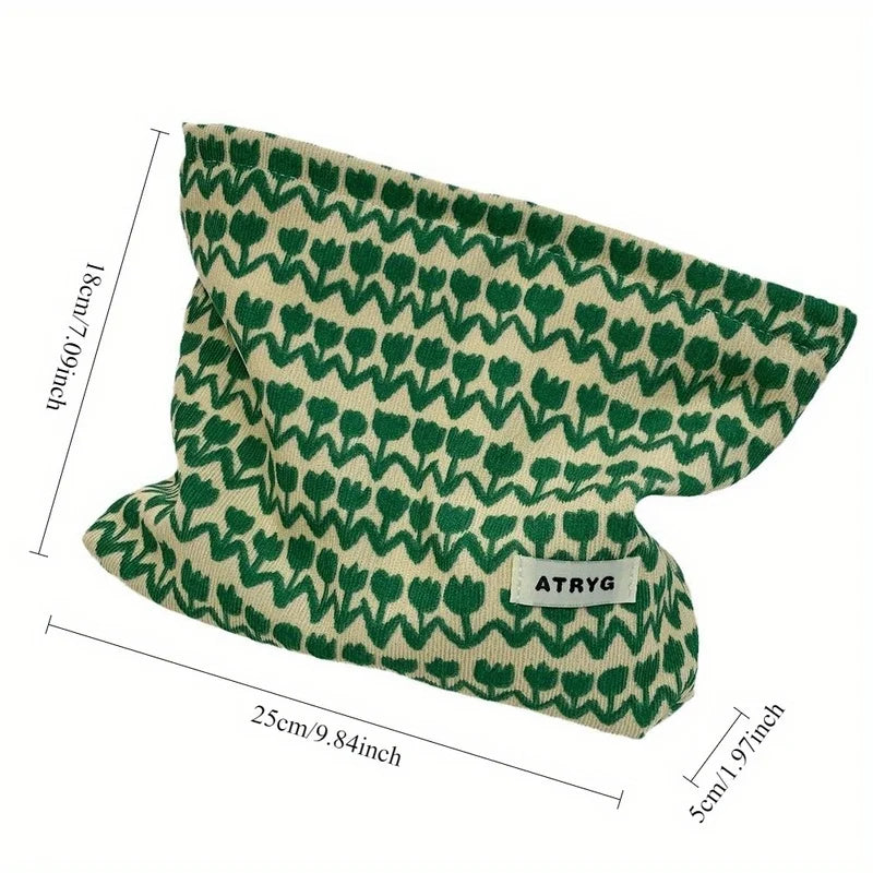 Trousse cosmétique aux motifs de feuilles exotiques pour l'automne