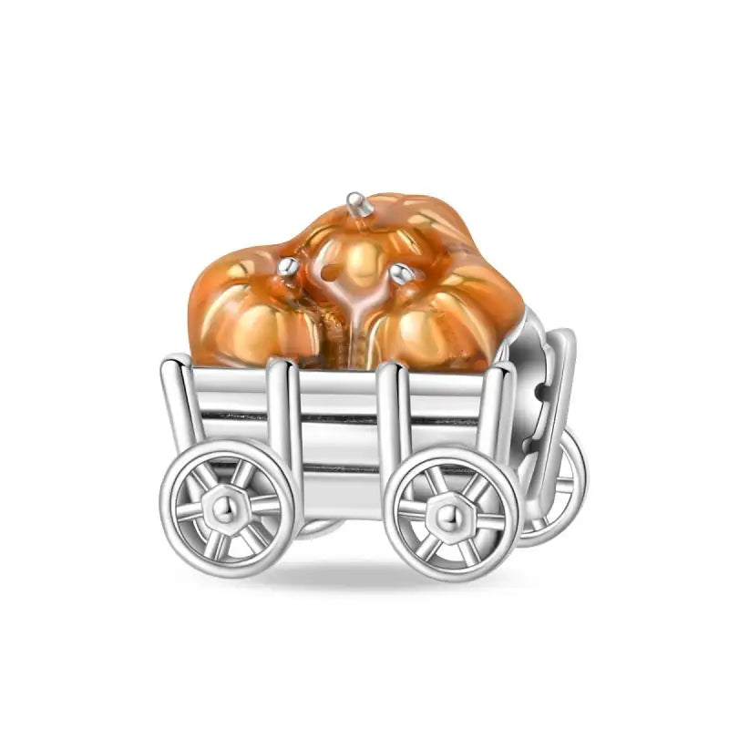 925 Sterling Silver Shiny Zircon Autumn Squirrel Maple Leaf Beads Suitable Fit Pan Original Bracelet DIY Anniversary