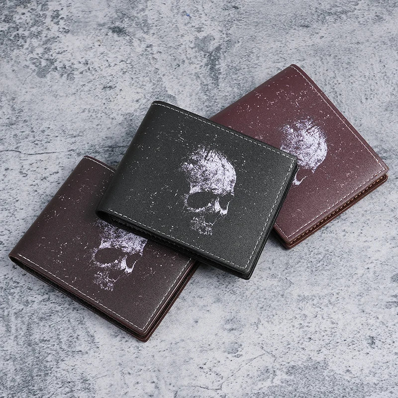 Portefeuille à motif chauve-souris et crâne pour Halloween