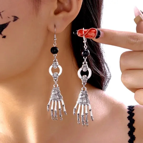 Boucles d'oreilles chauve-souris cristal rouge – Halloween