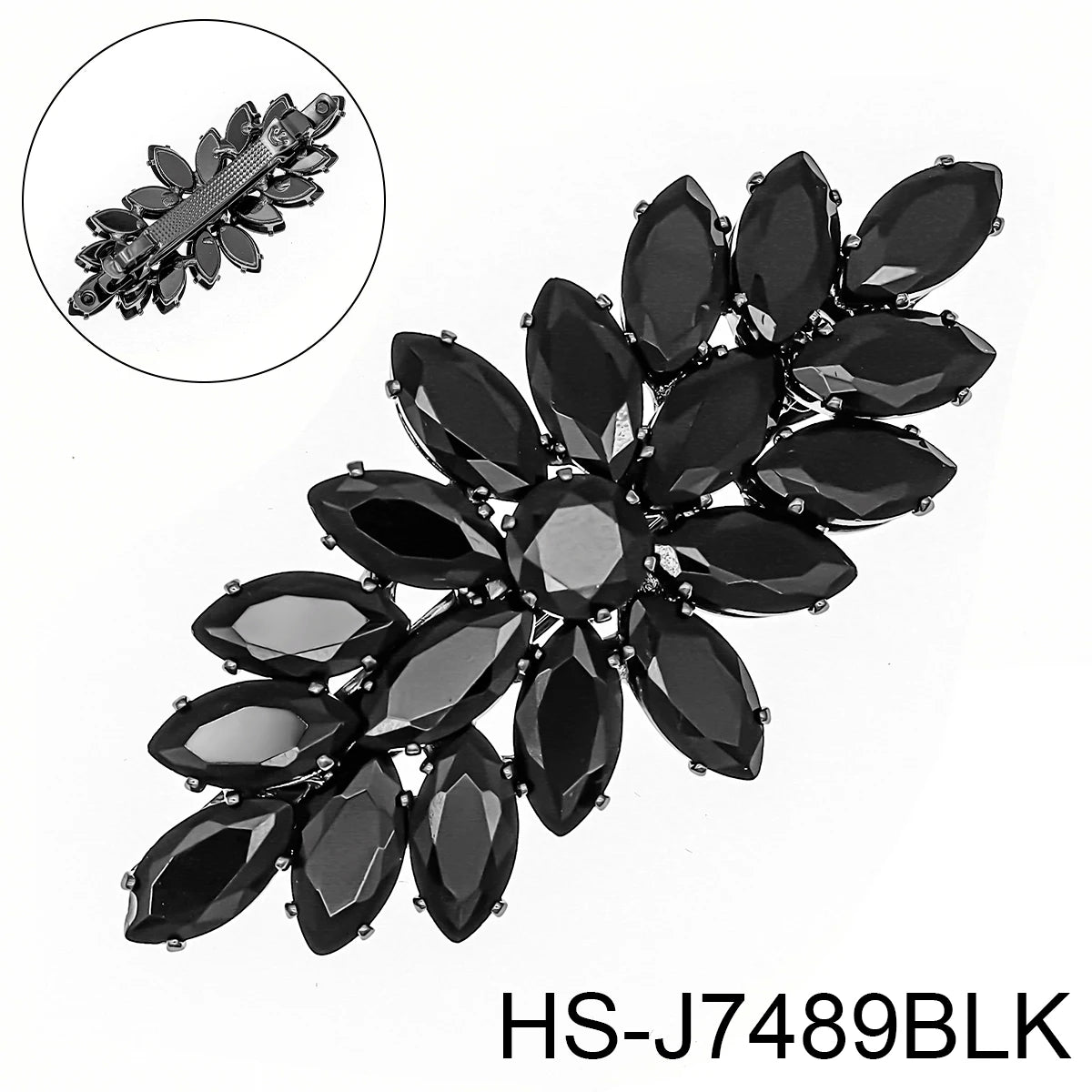 Fashion Barrette Cubic Zirconia Leaf Hair Clips for Women Accessories Bridal Wedding Hair Jewelry Party Bride Headpiece
