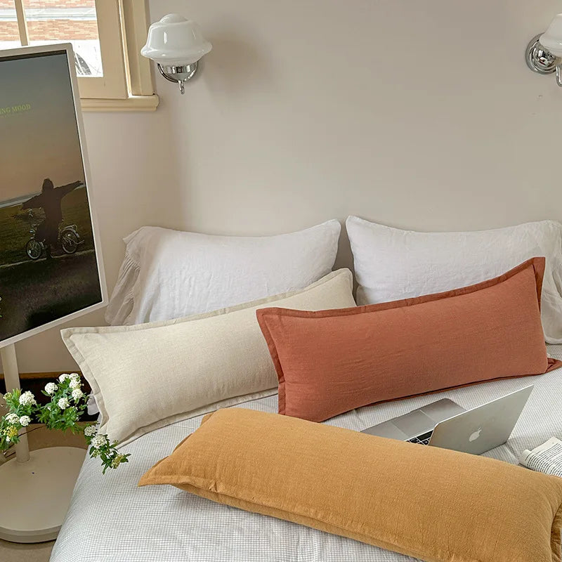 Decorative Ramie Cushion Cover Throw Pillowcase Boho Farmhouse Pillow Covers for Chair Couch Sofa Bedroom Living Room Home Decor