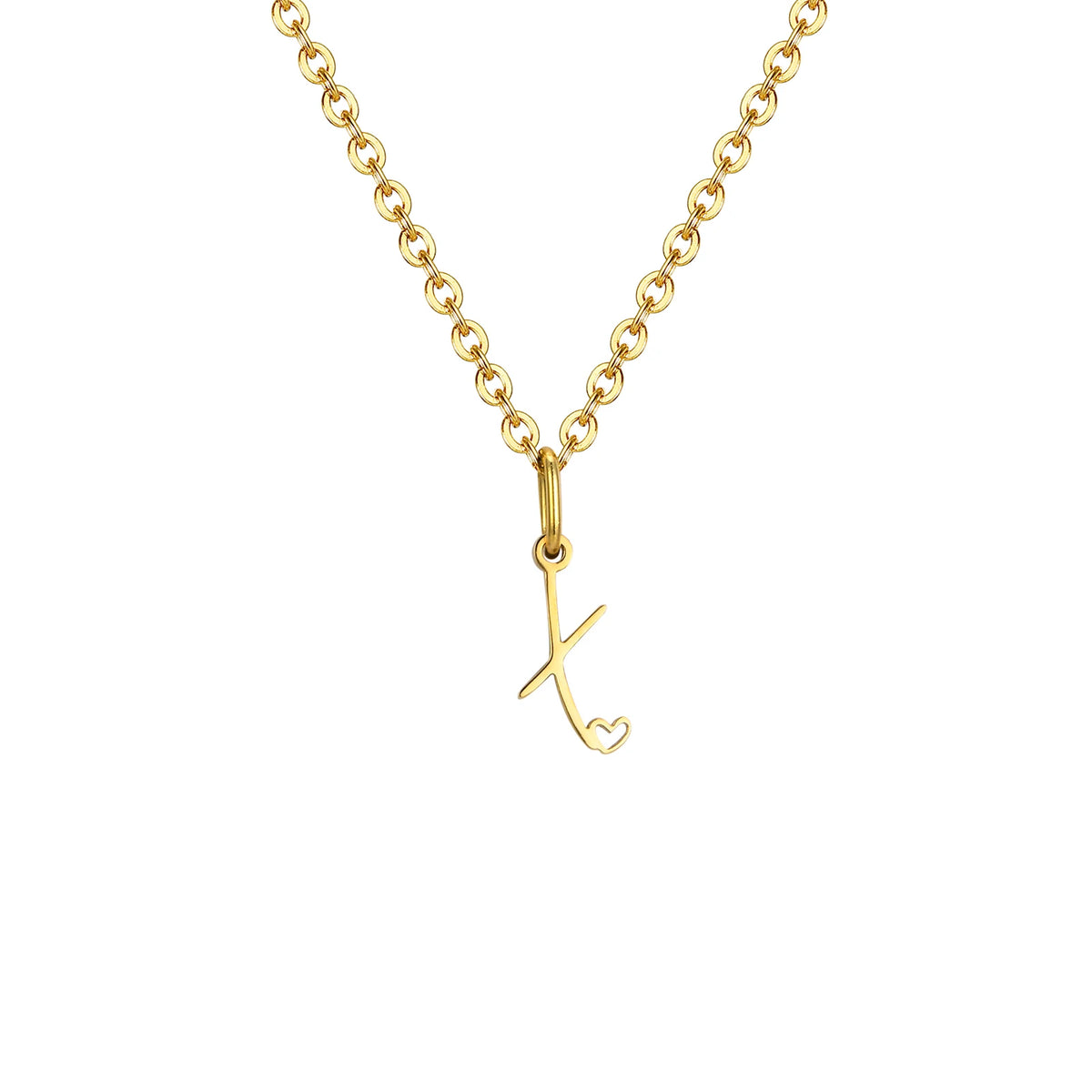 Collier cœur initiale personnalisée doré