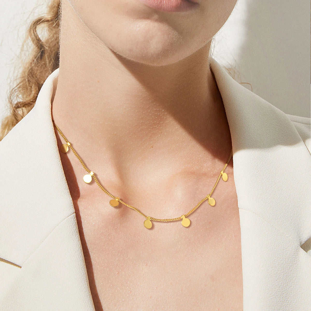 Collier médaillons dorés