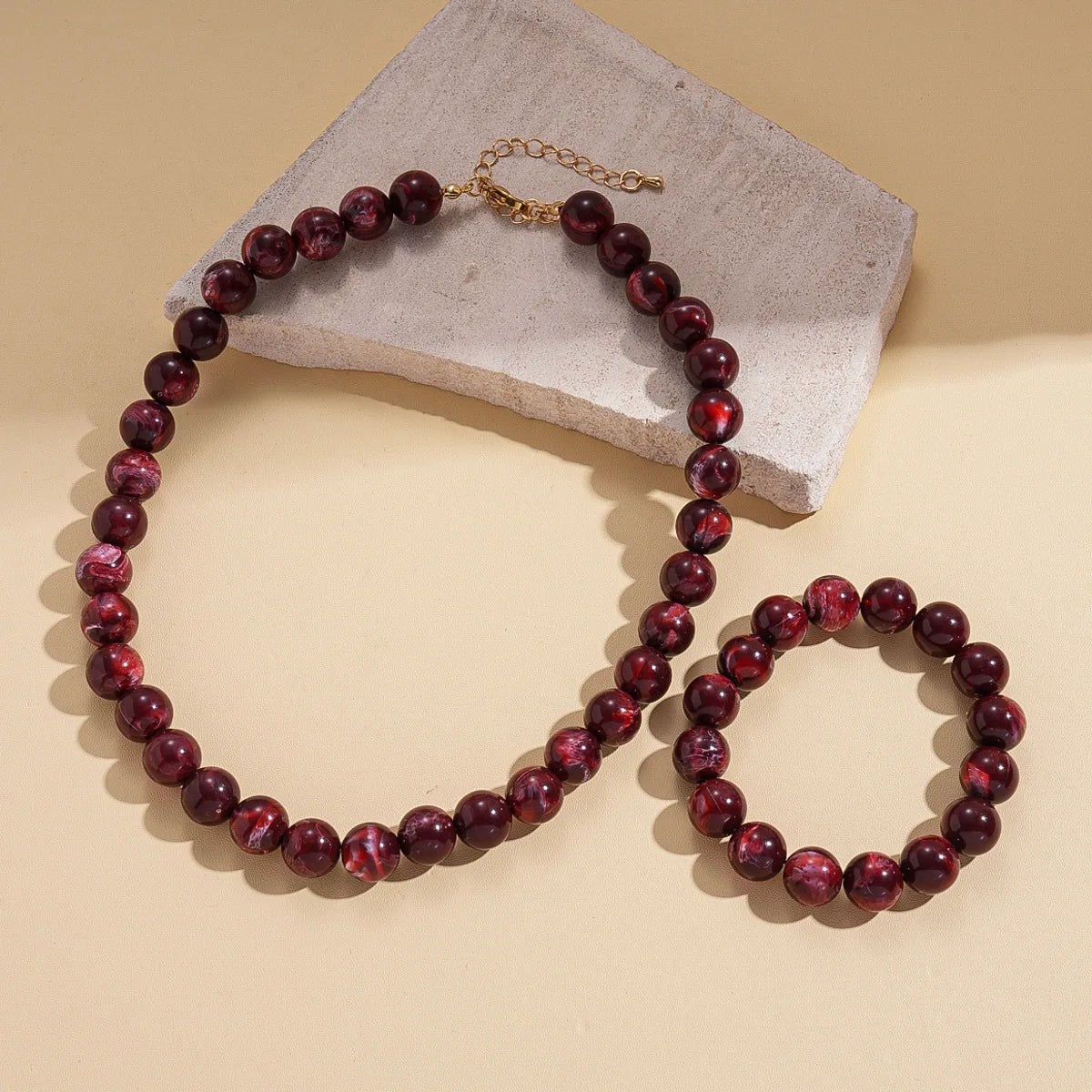 Bracelet élastique perles couleurs d'automne