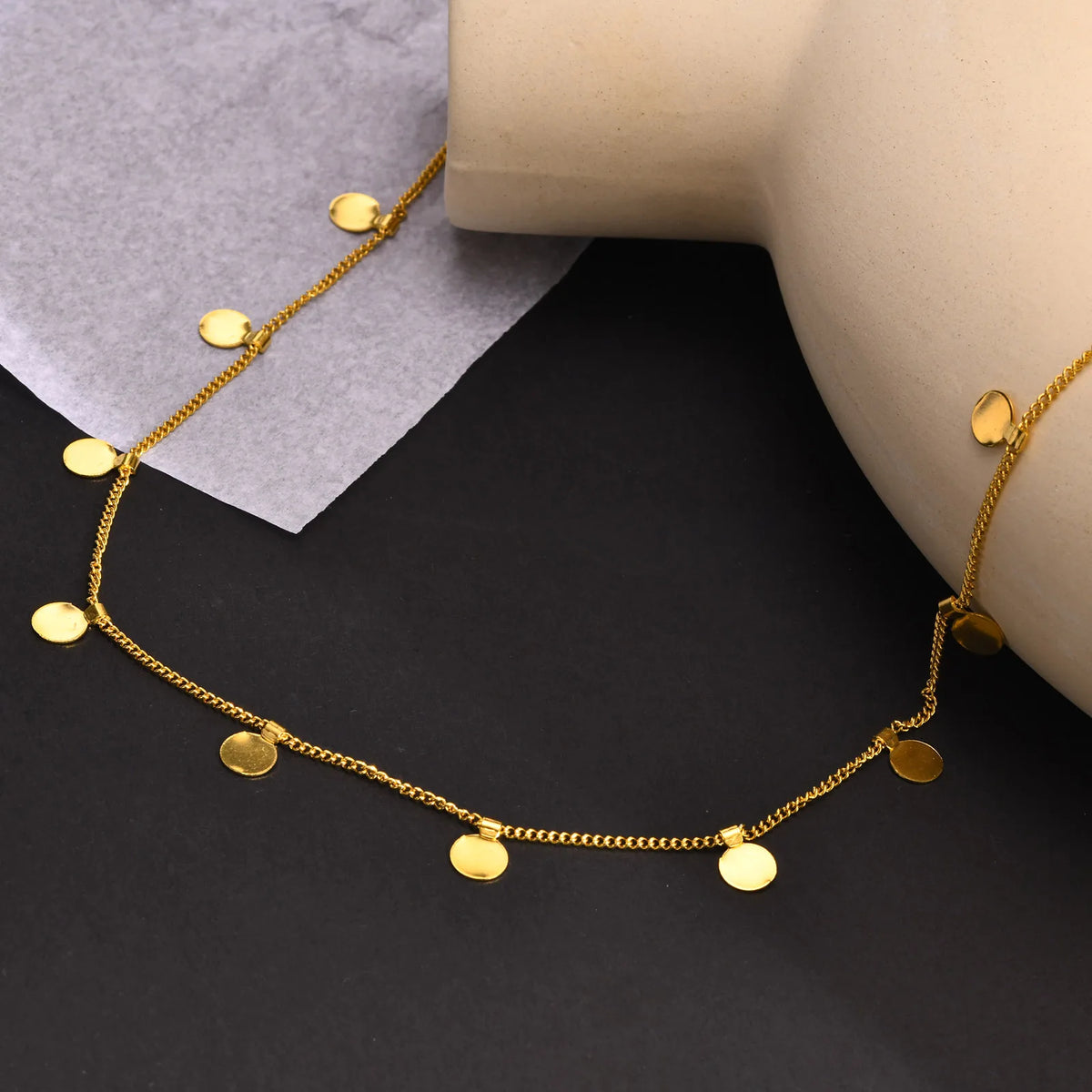 Collier médaillons dorés