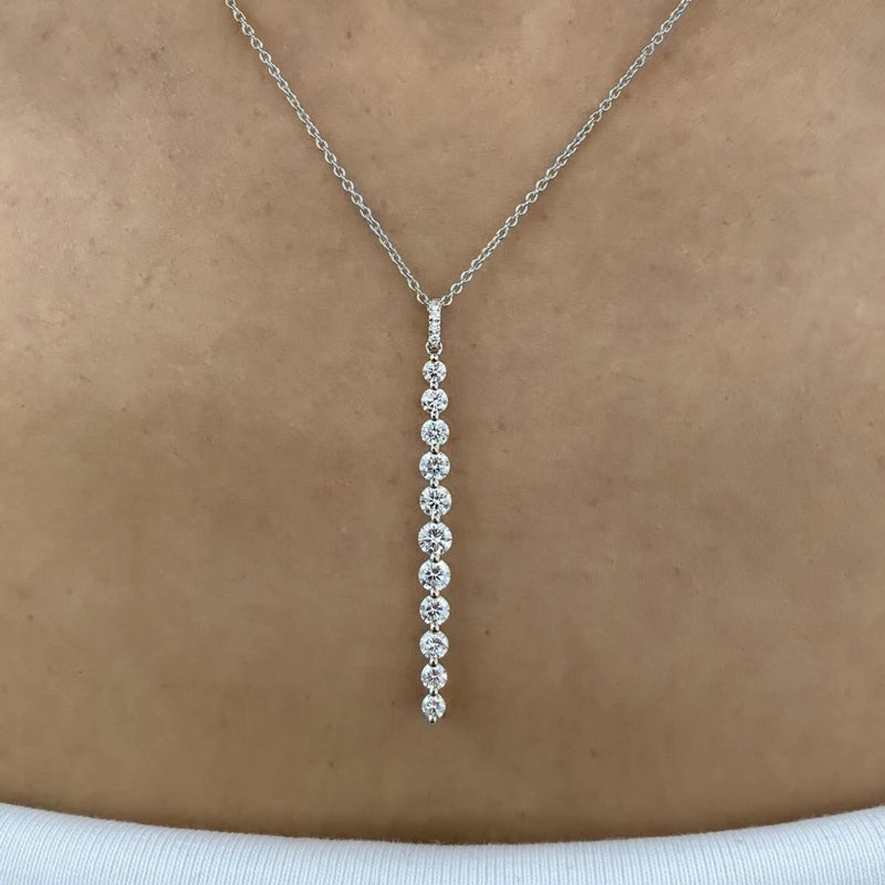 Collier pendentif moissanite doré