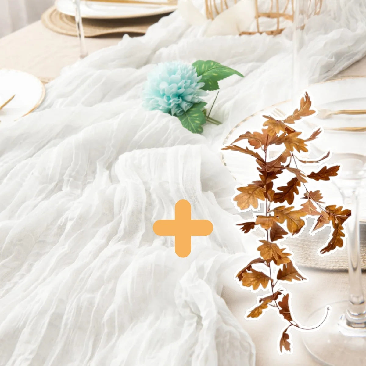 Artificial Oak Leaf Fall Garland,Hanging Vine Garland for Fireplace Mantel, Dining Table Decor, Farmhouse Indoor Outdoor Decor