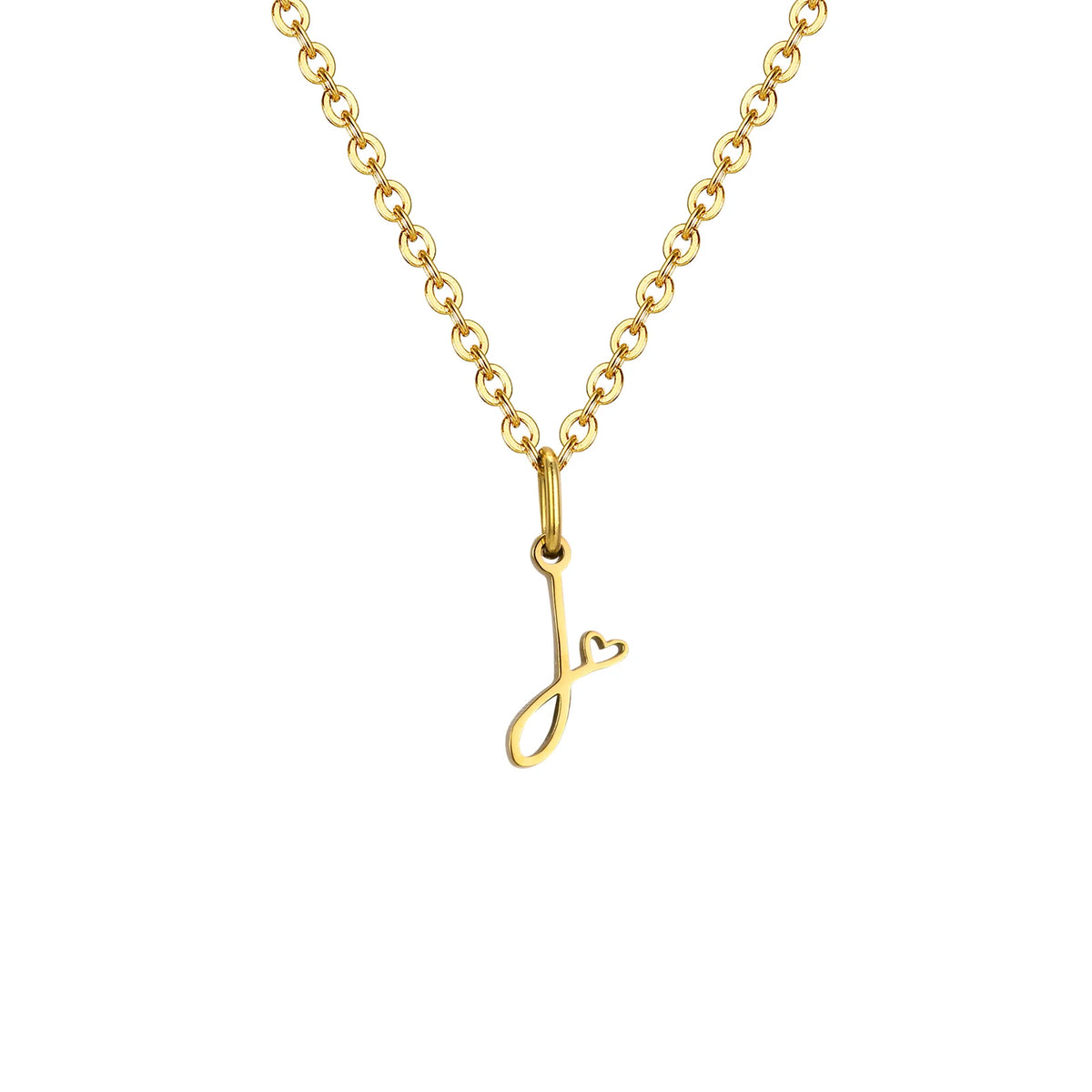 Collier cœur initiale personnalisée doré