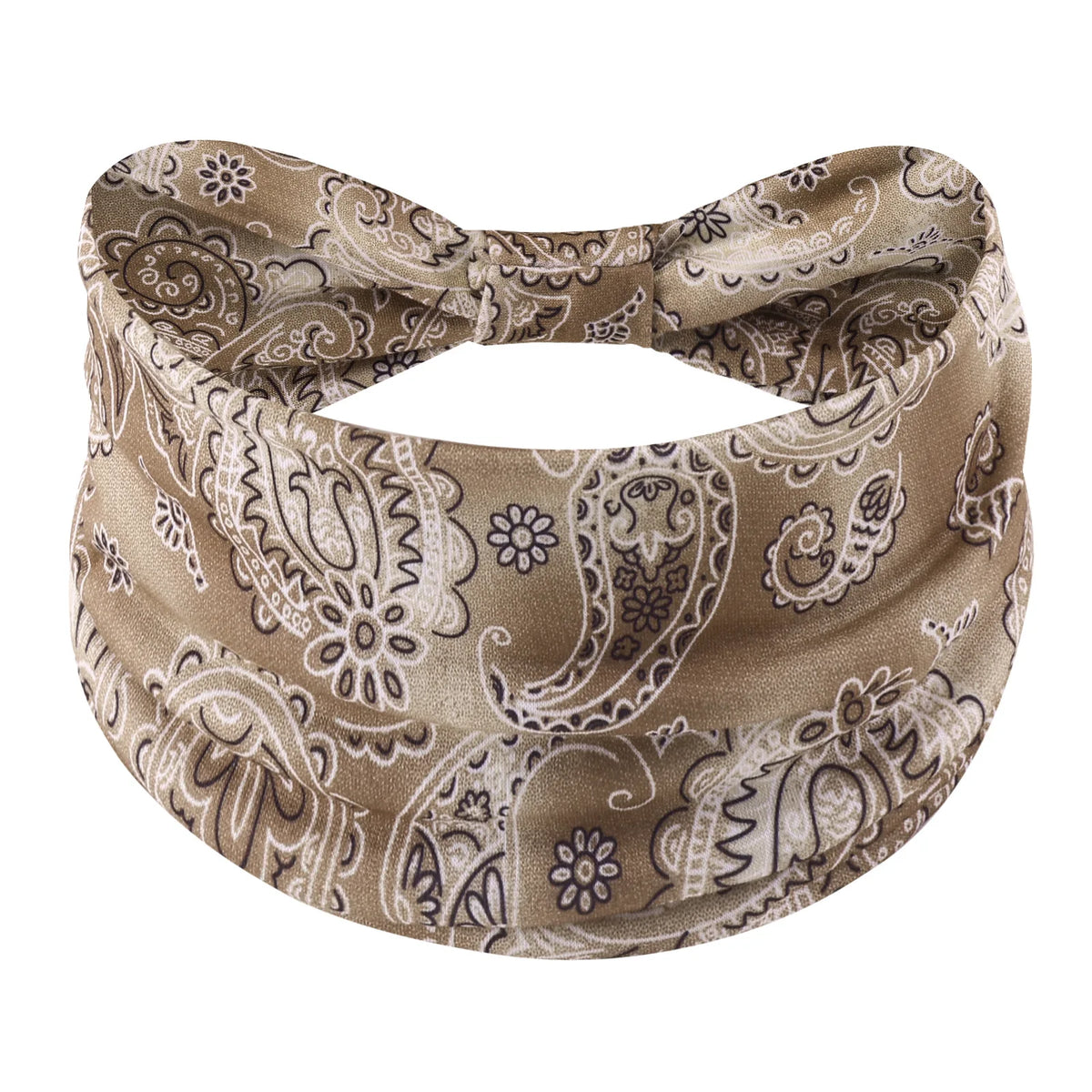 Bohemian Paisley Print Turban Headband Soft Elastic Hairband Women Wide Headwrap Travel Beach Sport Hair Accessories