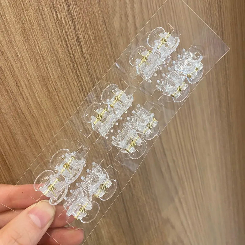 Set de 12 mini pinces crabe colorées