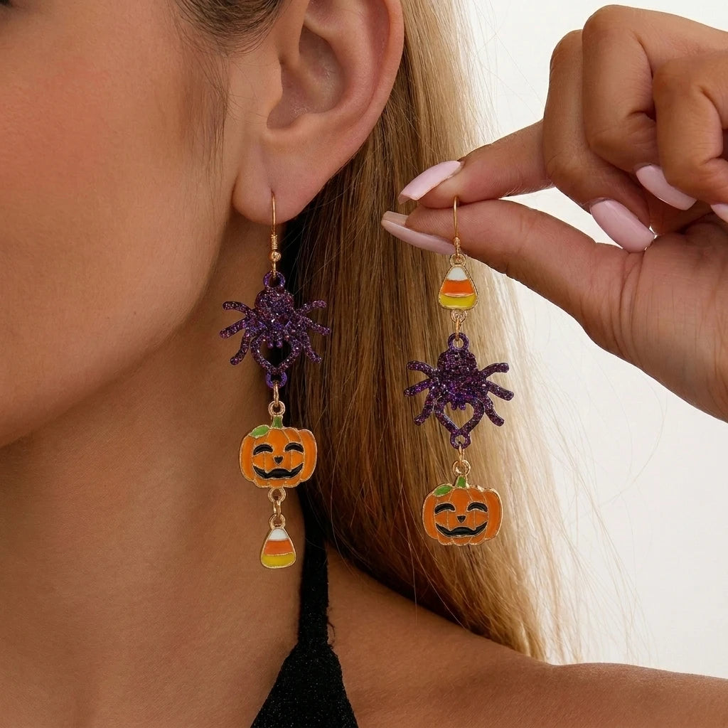 Boucles d'oreilles citrouille – Halloween