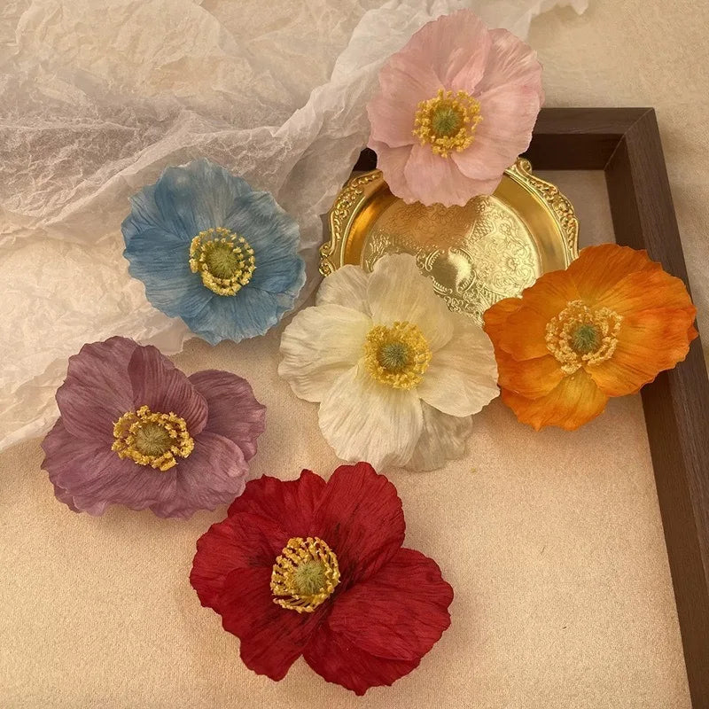 Orchid Flowers Hair Clips for Women Bohemian Hairpin 6PCS Bridal Barrette Beach Wedding Artificial Flower Hair Accessories 2025