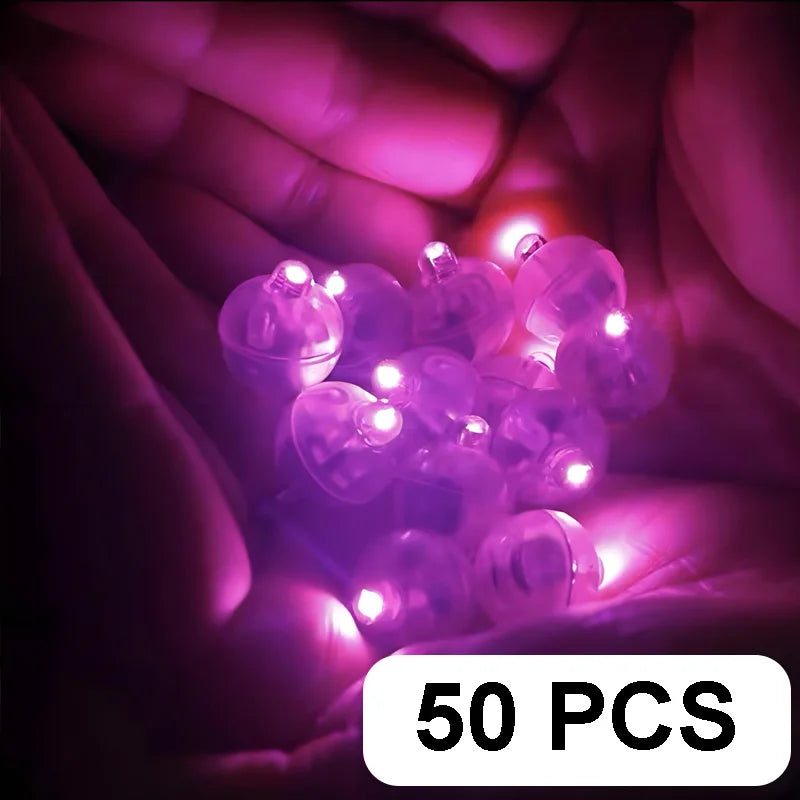 50/100 Pcs LED Balloon Lights Mini Round Ball Balloon Night Light LED Flash Lamp for Paper Lanterns Wedding Party Decorations