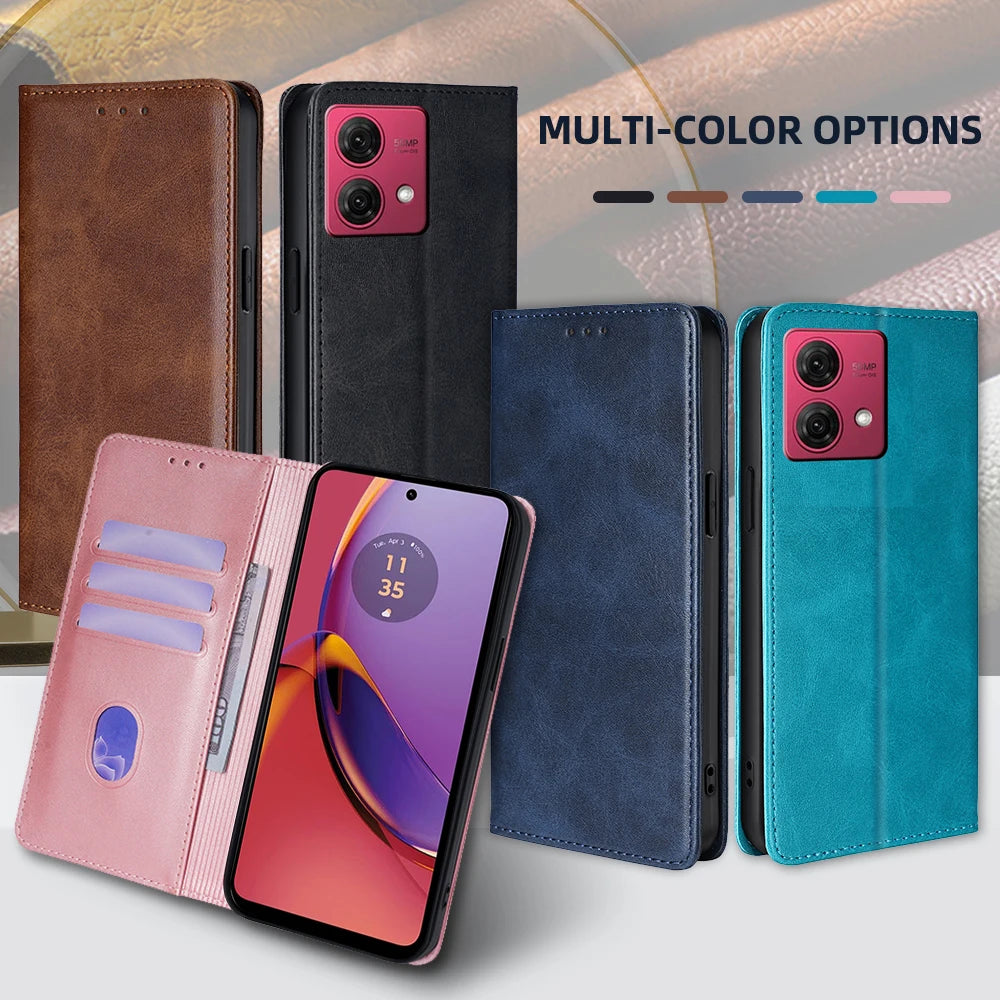 Étui Portefeuille Cuir pour Motorola Moto G84/G54/G14/G73/G53/G23/G13/G72/G62/G52J