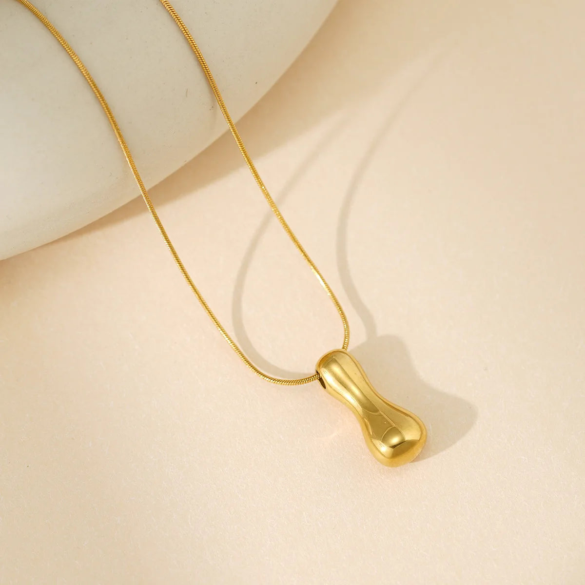 Collier lettre bubble personnalisée doré