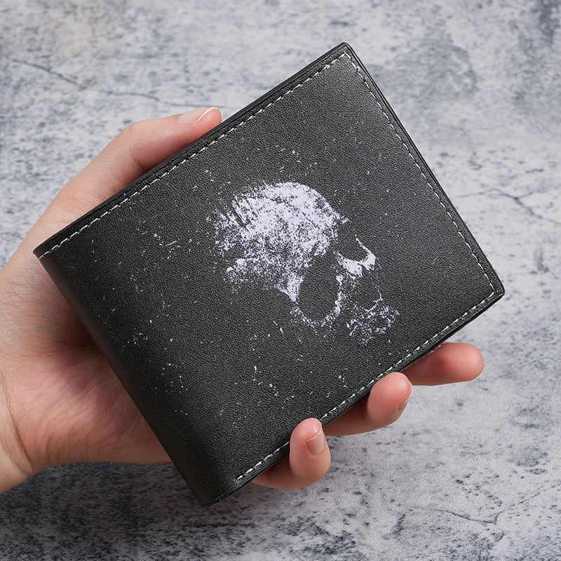 Portefeuille à motif chauve-souris et crâne pour Halloween