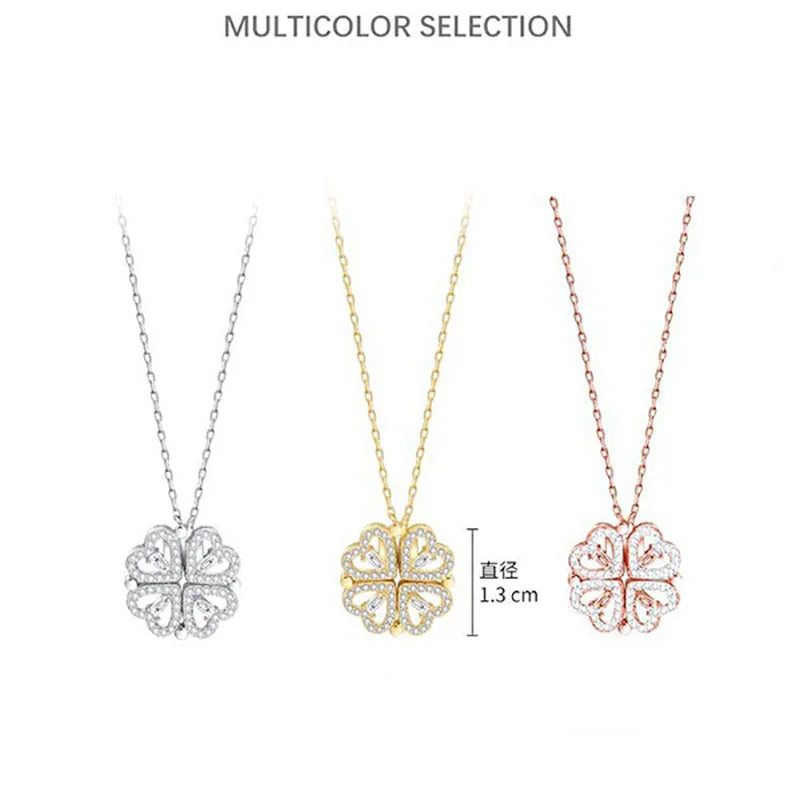 Collier pendentif trèfle à quatre feuilles