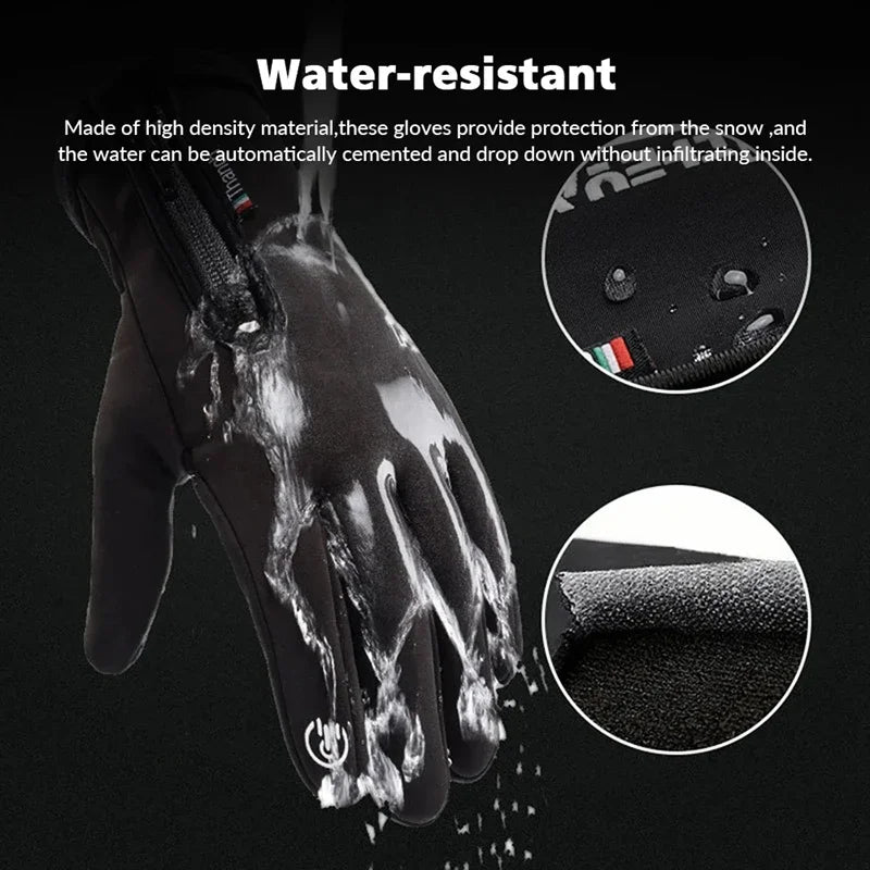 Winter Gloves -40 ℃ Waterproof Thermal Touch Screen Thermal Windproof Warm Gloves Cold Running Riding Sports Hiking Ski Gloves