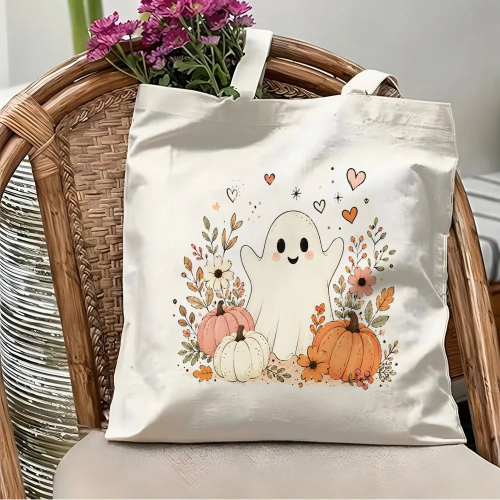 Tote bag fantôme café d'automne