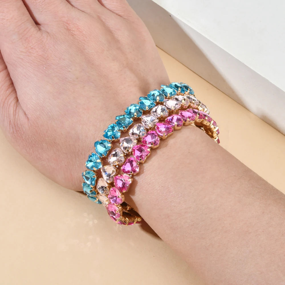 Bracelet tennis en zircon plaqué or