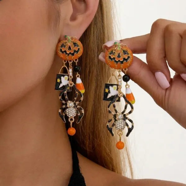 Boucles d'oreilles citrouille – Halloween
