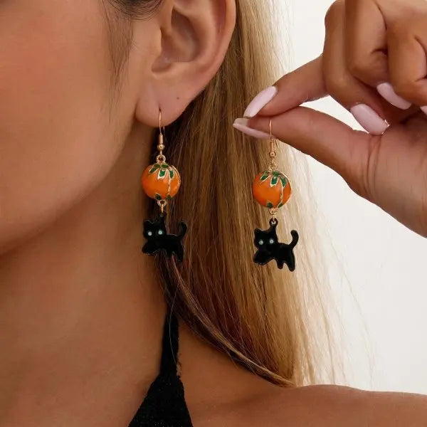 Boucles d'oreilles citrouille – Halloween