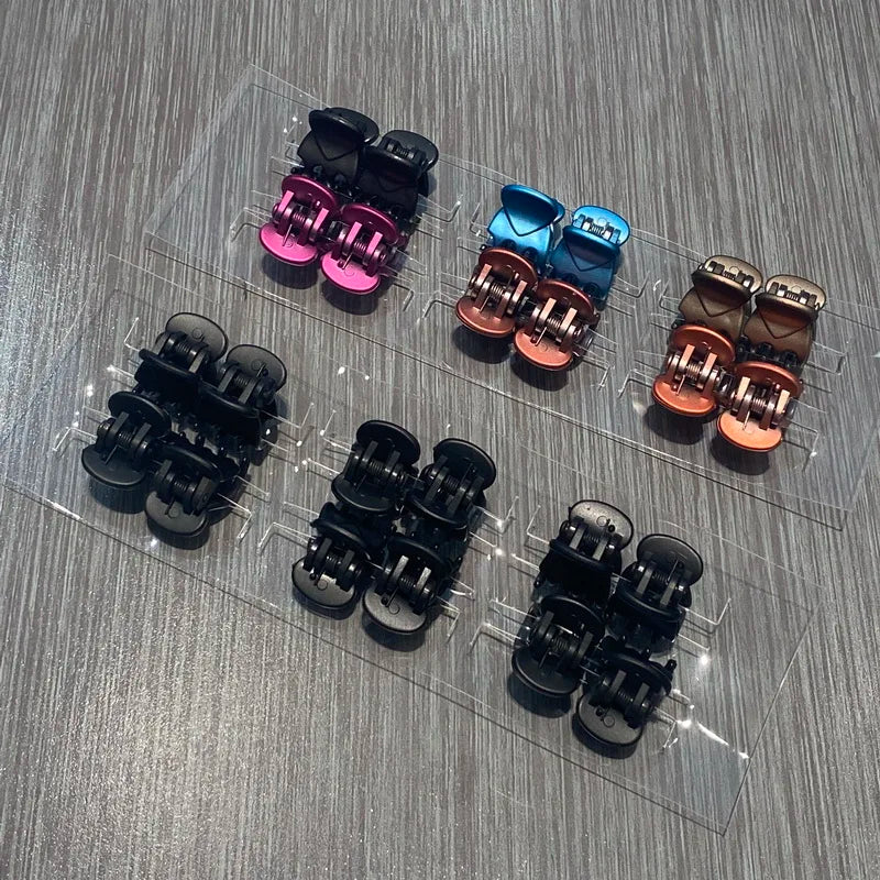Set de 12 mini pinces crabe colorées