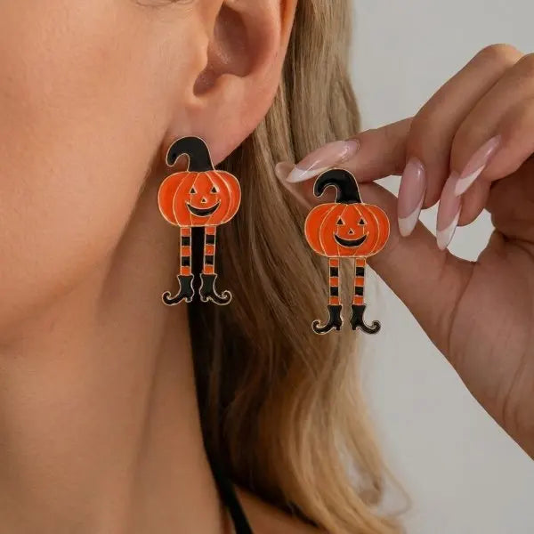 Boucles d'oreilles citrouille – Halloween