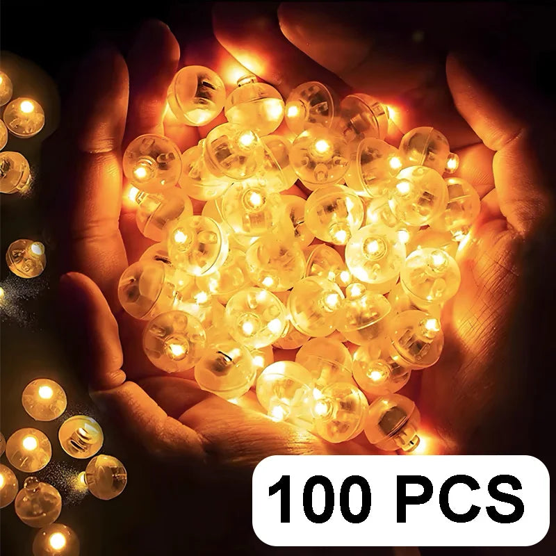 50/100 Pcs LED Balloon Lights Mini Round Ball Balloon Night Light LED Flash Lamp for Paper Lanterns Wedding Party Decorations