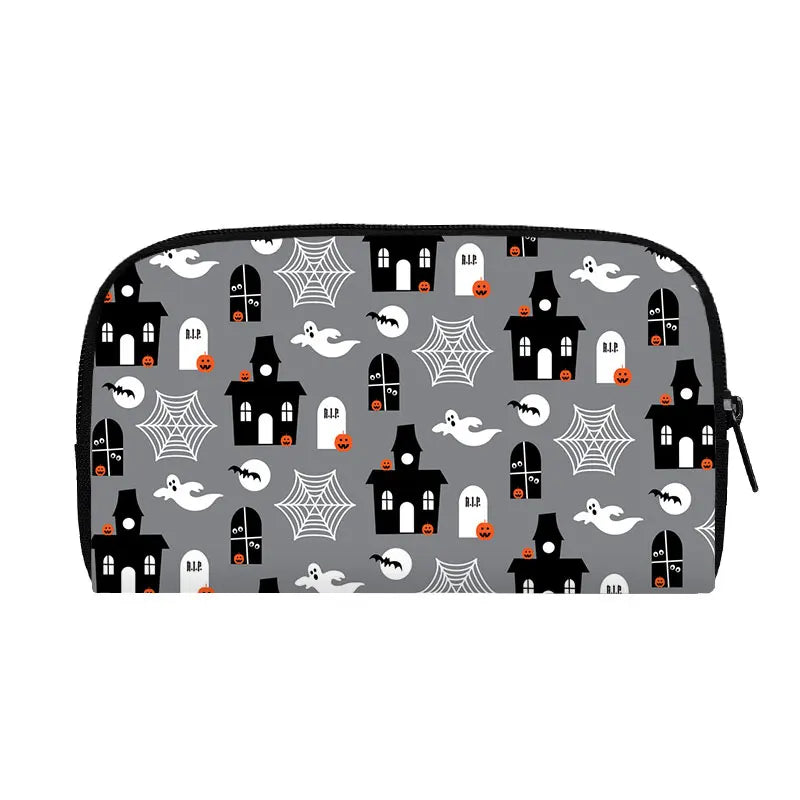 Portefeuille Halloween araignée, citrouille et chauve-souris – Gothique