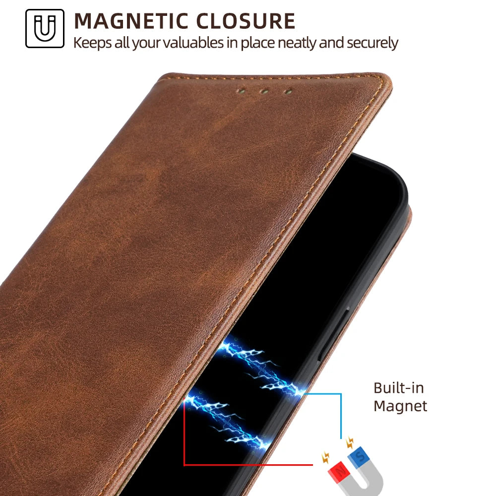 Étui Portefeuille Cuir pour Motorola Moto G84/G54/G14/G73/G53/G23/G13/G72/G62/G52J