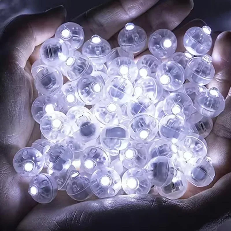 50/100 Pcs LED Balloon Lights Mini Round Ball Balloon Night Light LED Flash Lamp for Paper Lanterns Wedding Party Decorations