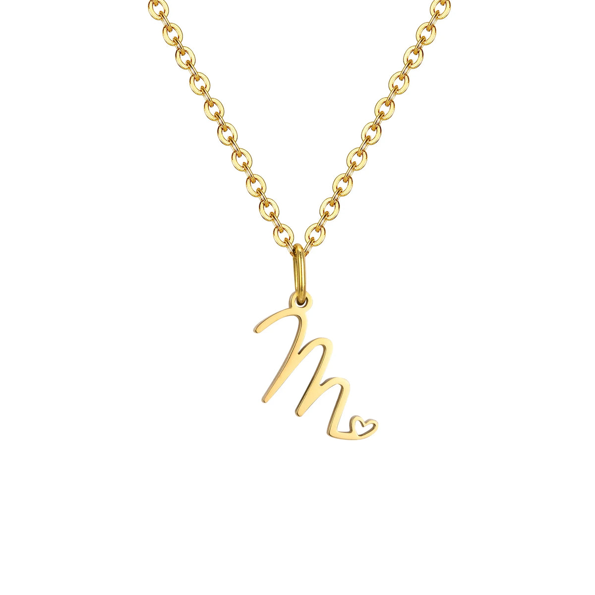 Collier cœur initiale personnalisée doré