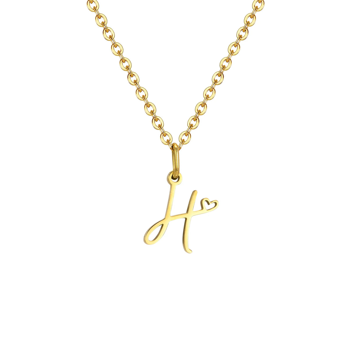 Collier cœur initiale personnalisée doré