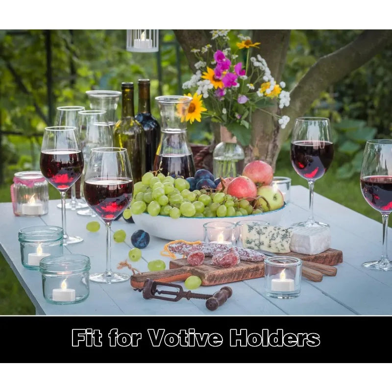 Lot de 12 bougies chauffe-plat LED sans flamme – Piles incluses