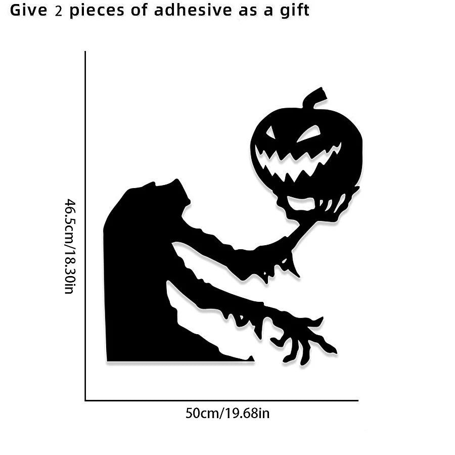 Stickers de fenêtre Halloween – Fantômes, citrouilles et chapeaux de sorcière