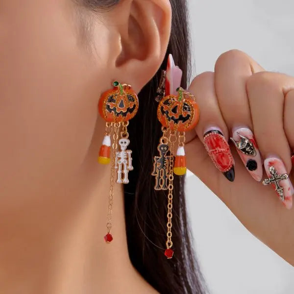 Boucles d'oreilles citrouille – Halloween