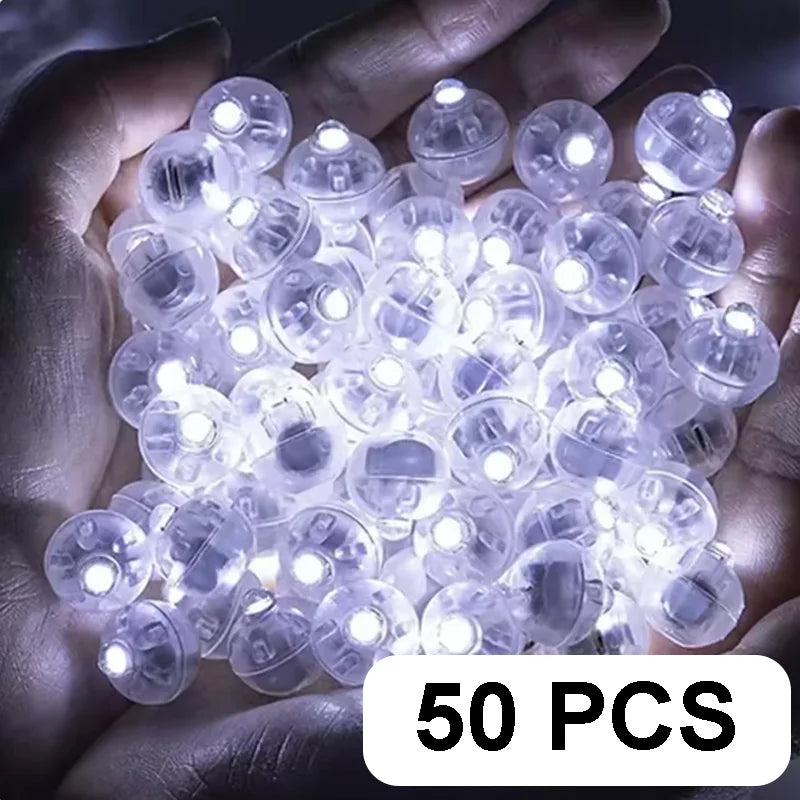 50/100 Pcs LED Balloon Lights Mini Round Ball Balloon Night Light LED Flash Lamp for Paper Lanterns Wedding Party Decorations