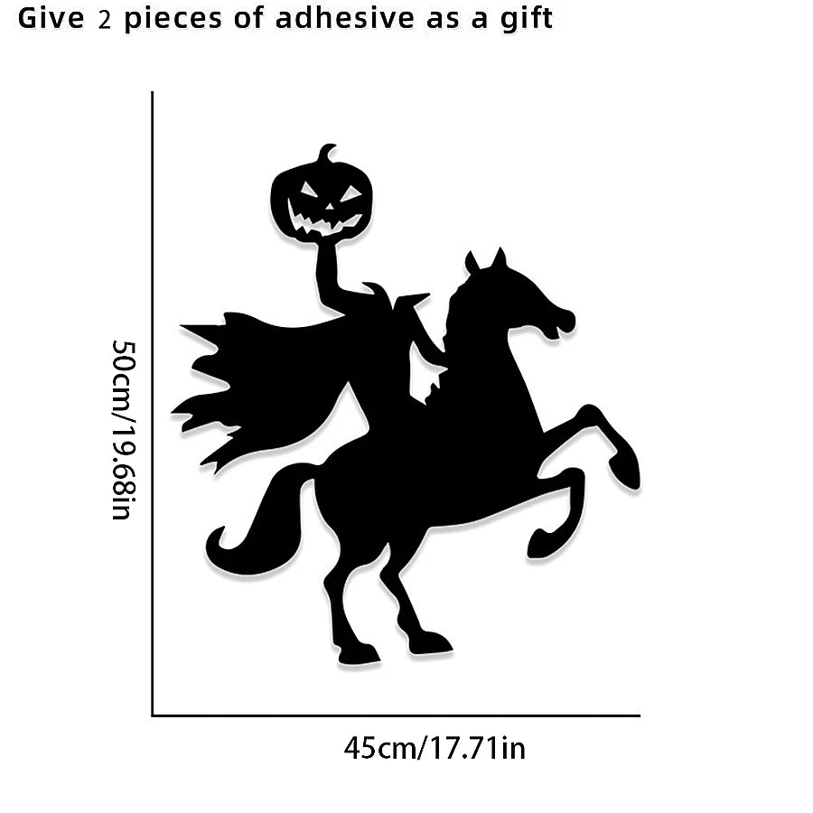 Stickers de fenêtre Halloween – Fantômes, citrouilles et chapeaux de sorcière