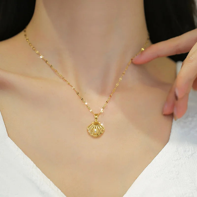 Collier perle coquillage