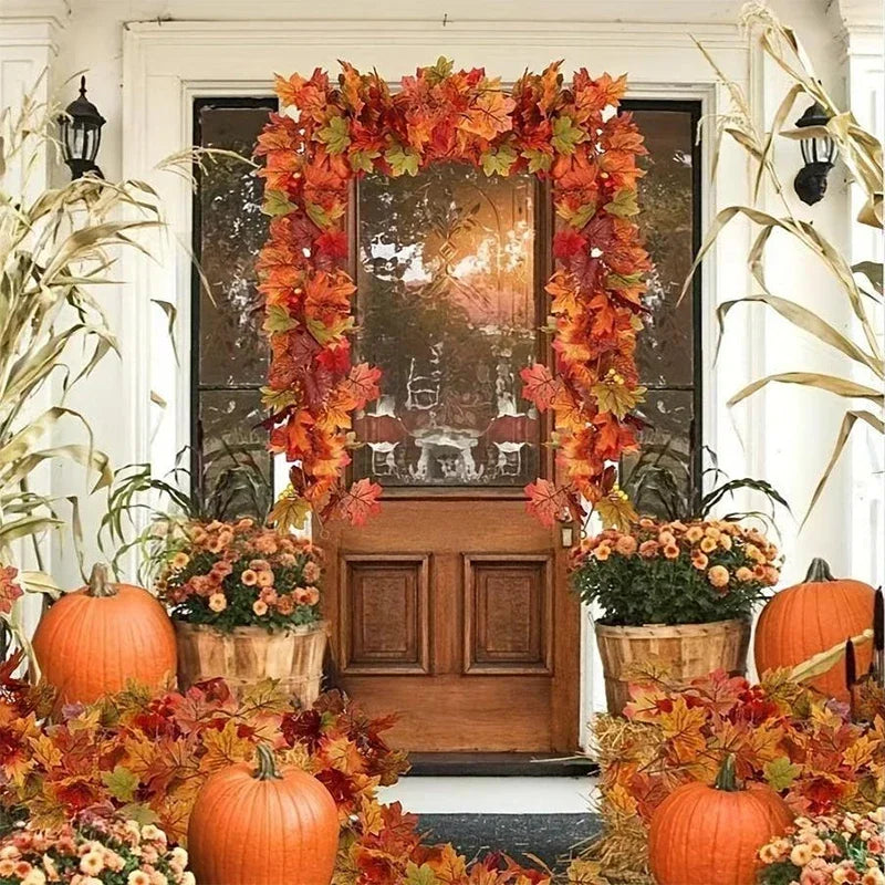 Guirlande de feuilles d'automne artificielle – 2 m