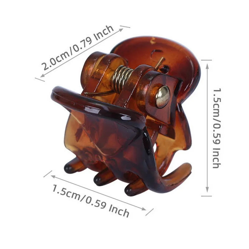 Set de 12 mini pinces crabe colorées