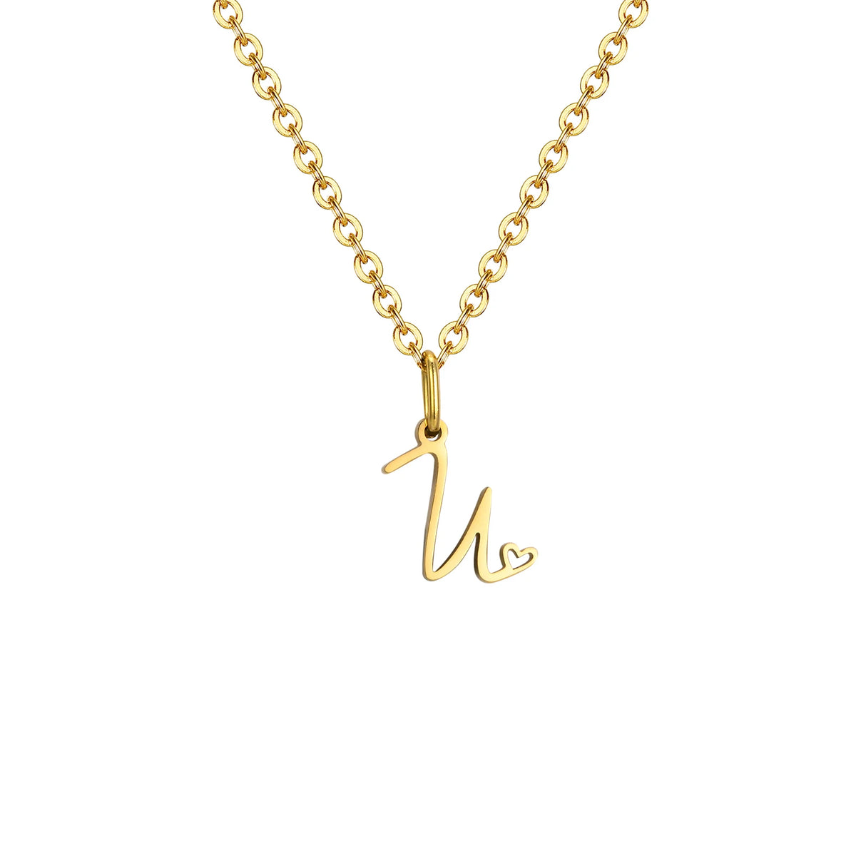 Collier cœur initiale personnalisée doré