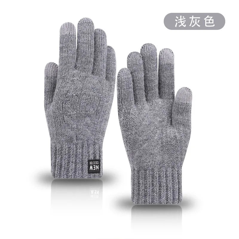 Women's Thermal Touchscreen Gloves - Cable Knit Fleece Lined, Soft Warm Winter for Outdoor Riding Commuting, Autumn Winter