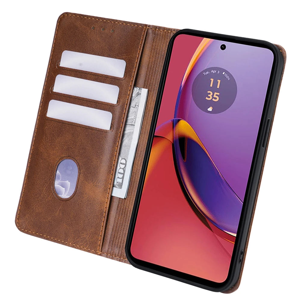 Étui Portefeuille Cuir pour Motorola Moto G84/G54/G14/G73/G53/G23/G13/G72/G62/G52J