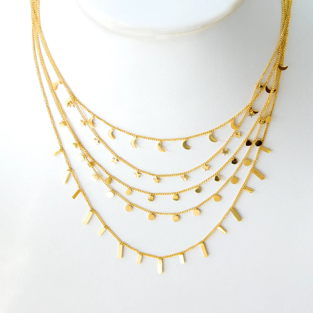 Collier tennis zircones doré