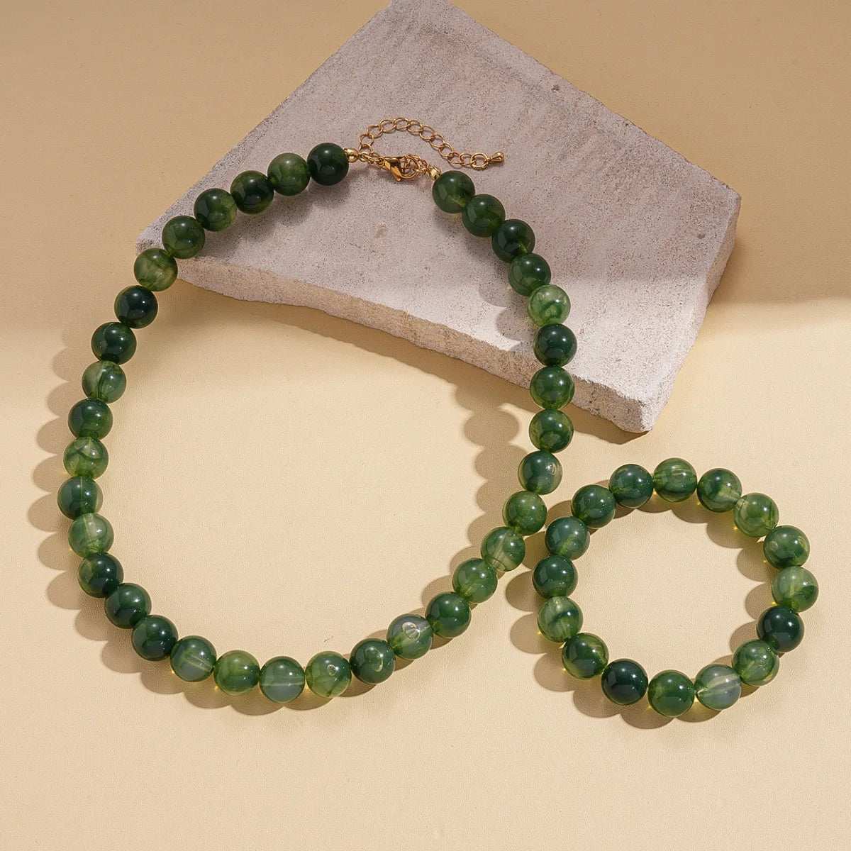 Bracelet élastique perles couleurs d'automne