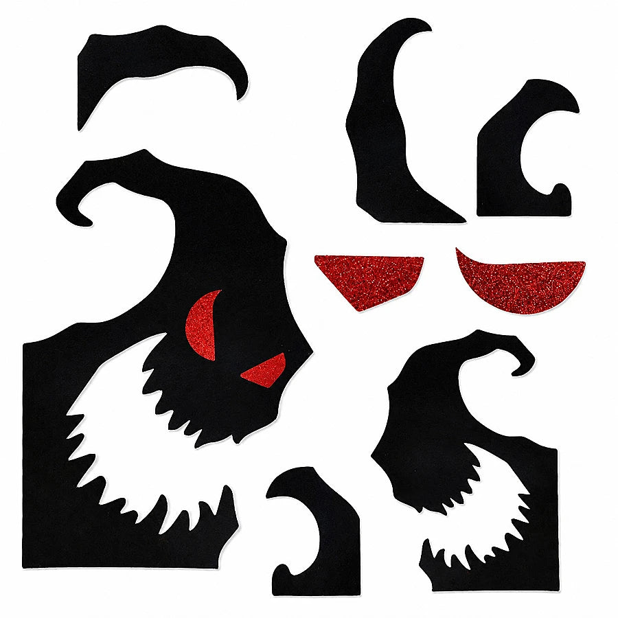 Stickers de fenêtre Halloween – Fantômes, citrouilles et chapeaux de sorcière